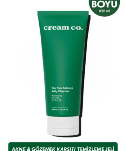 Cream Co. Sivilce & Akne & Siyah Nokta Karşıtı Yüz Temizleme Jeli | Niacinamide Çay Ağacı Yağı | 100 ML