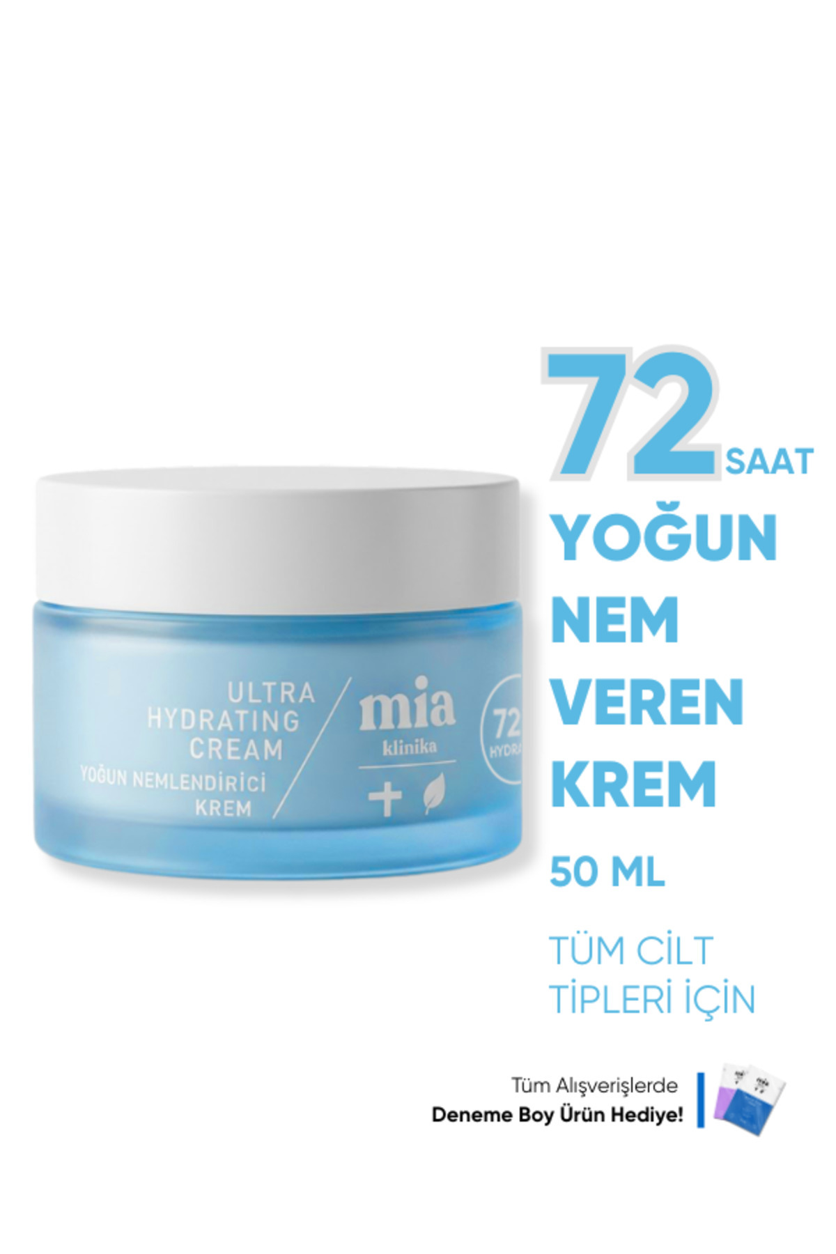 mia klinika 72 Saat Etkili Su Bazlı Yoğun Nemlendirici Yüz Kremi