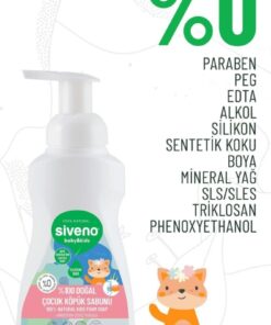 Siveno 0 Doğal Zeytinyağlı Çocuk Köpük Kastil Sabun Yoğun Nemlendirici Arındırıcı Bitkisel Vegan 250ml - Görsel 3
