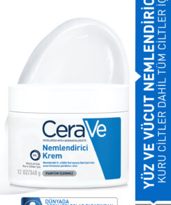 CeraVe Kuru ve Çok Kuru Ciltler için Seramid & Hyalüronik Asit İçeren Nemlendirici Yüz & Vücut Kremi 340 gr