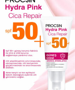 Alternative view of PROCSIN Hydra Pink (RENKLİ) Spf50 Bariyer Güçlendirici Cam Cilt Güneş Kremi Pa