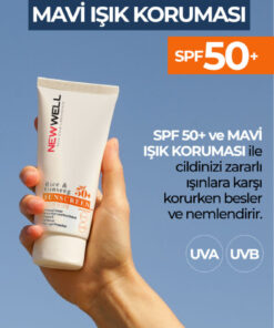 New Well Rice & Ginseng Sunscreen Spf50+ Pirinç Özlü Güneş Kremi 50 ML - Görsel 3