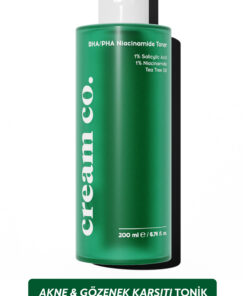 Cream Co. Akne Karşıtı Gözenek Sıkılaştırıcı BHA PHA Niacinamide Tonik | Arındırıcı | Salisilik Asit | 200ML