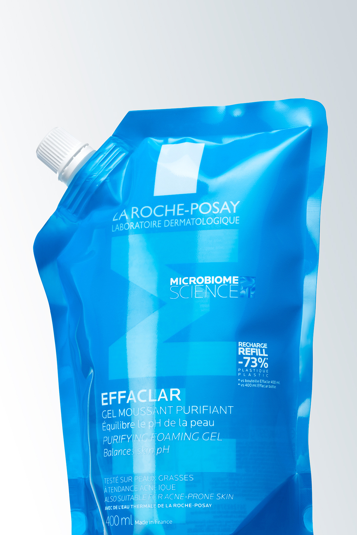 La Roche Posay Effaclar Yağlı ve Akneye Eğilimli Ciltler için Temizleme Jeli Yeniden Dolum Paketi - Refill 400ml - Görsel 3