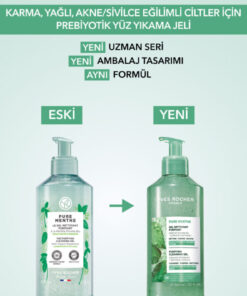 Yves Rocher Yüz Yıkama Jeli-Karma,Yağlı,Sivilce Eğilimli Cilt-Pure Menthe Arındırıcı Botanik Kompleks 390ml - Görsel 3