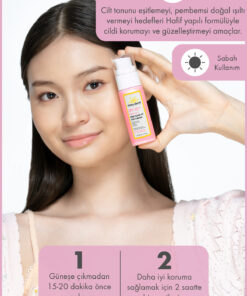 Maru.Derm Pembe Ton Eşitleyici (Pink Tone-Up) Güneş Kremi SPF 50+ PA++++ | Yeni Nesil Kore Filtreli 50 ML - Görsel 3