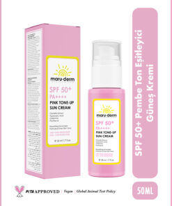Maru.Derm Pembe Ton Eşitleyici (Pink Tone-Up) Güneş Kremi SPF 50+ PA++++ | Yeni Nesil Kore Filtreli 50 ML