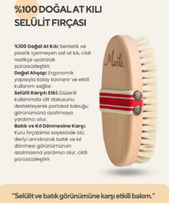 Alternative view of MAR’LE 0 Doğal At Kılı Selülit Fırçası (SAKLAMA KESESİ HEDİYELİ)