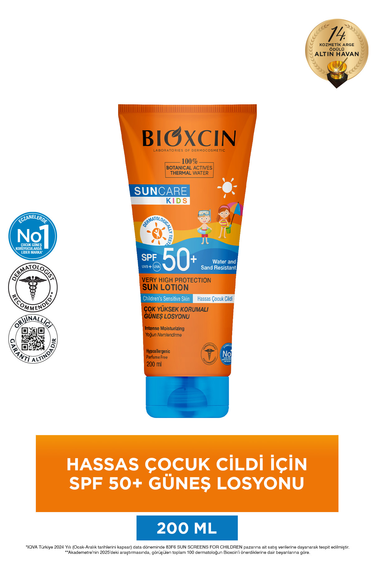 Bioxcin Sun Care Çok Yüksek Korumalı Çocuk Güneş Kremi 50Spf After Sun Hediyeli - % 100 Botanik Aktif 200 ml - Görsel 3