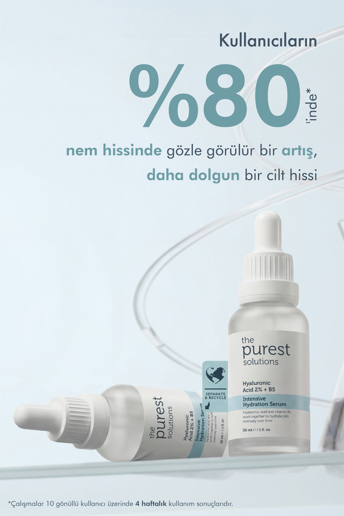 The Purest Solutions Yoğun Nemlendirme ve Dolgunlaştırıcı Etkili Yenileyici Cilt Bakım Serumu (Hyaluronic Acid %2 + B5) - Görsel 3