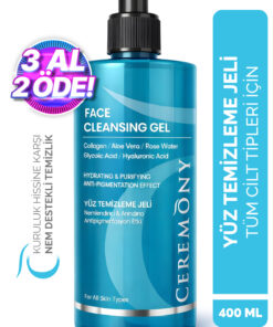 Ceremony Hyaluronik Asit Temizleme Jeli 400 ml | Nemlendirici Bariyer Dostu Cleanser