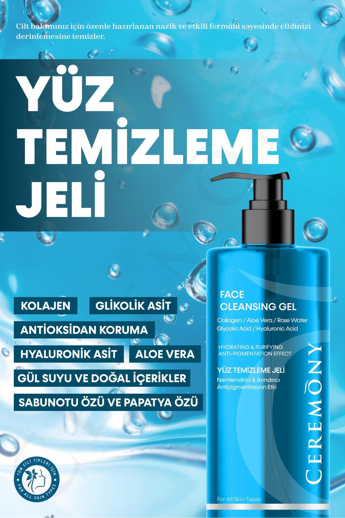 Ceremony Hyaluronik Asit Temizleme Jeli 400 ml | Nemlendirici Bariyer Dostu Cleanser - Görsel 3