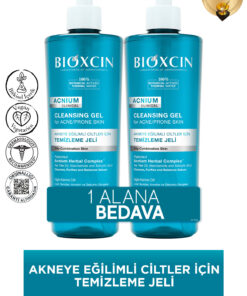 Bioxcin Acnium Sebum Dengeleyici Yüz Yıkama Jeli 500ml 1 Alana 1 Hediye Salisilik Asit Çay Ağacı Niasinamid