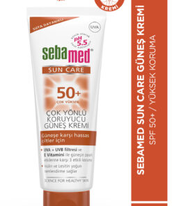 Sebamed Güneş Kremi SPF 50+ 75 ml UVA UVB Filtreli E Vitamini Üçlü Yüksek Koruma Yüz ve Vücut Koruma