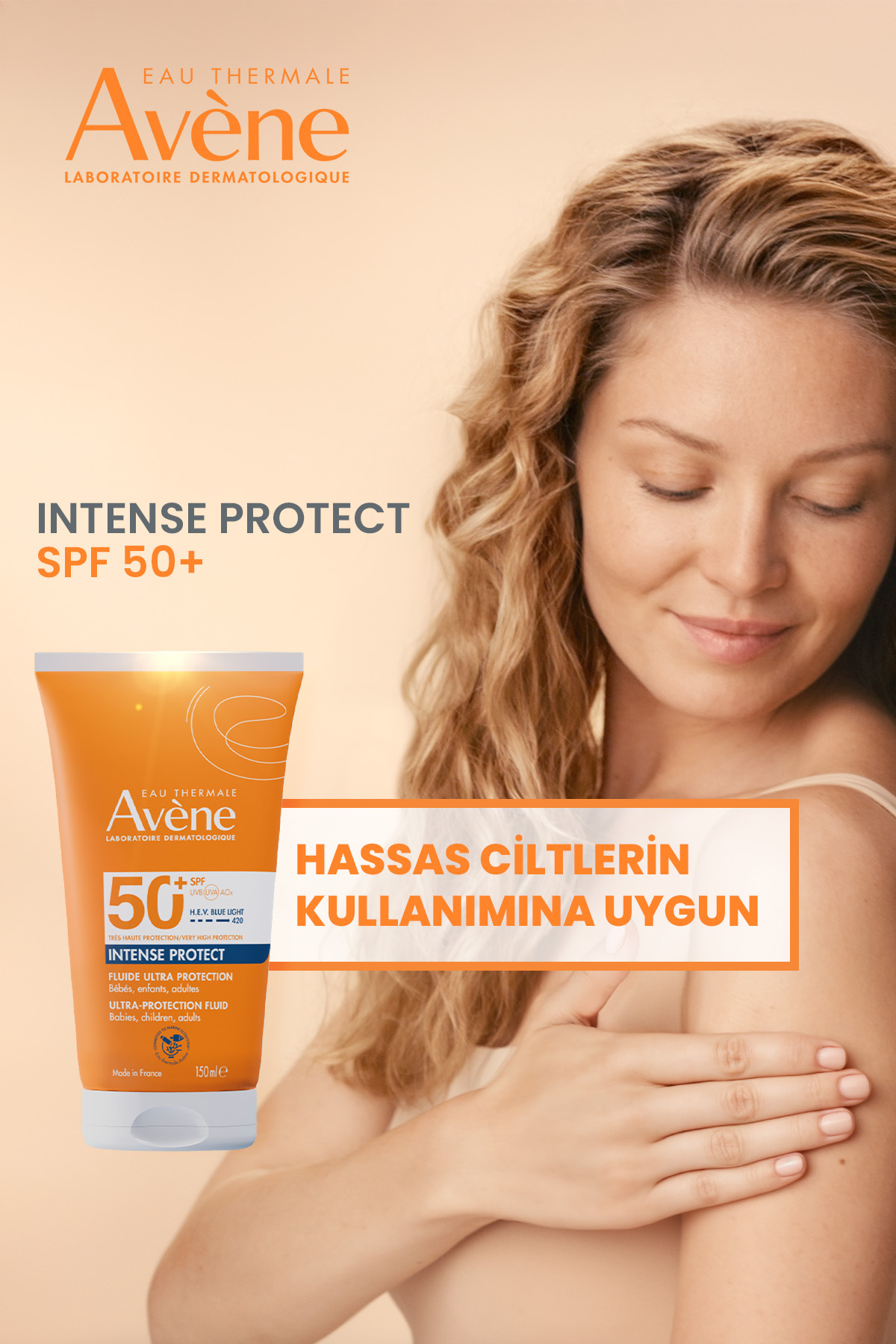 Avene Intense Protect SPF50+ Bebek, Çocuk & Yetişkinler için Yüksek Korumalı Yüz & Vücut Güneş Kremi 150ml - Görsel 3