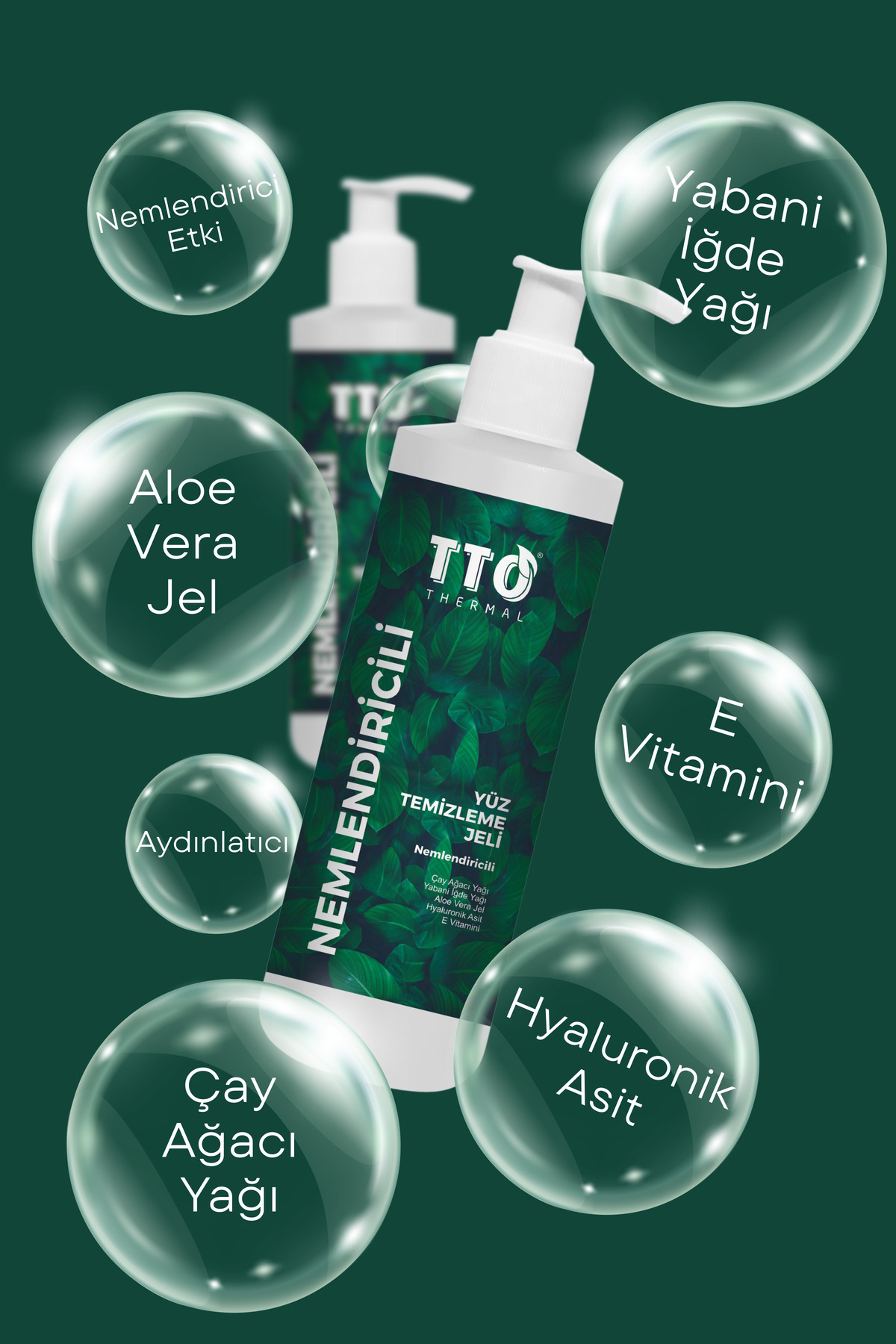 TTO Thermal Nemlendirici Yüz Jeli – Hassas Cilt Temizleyici - Görsel 3
