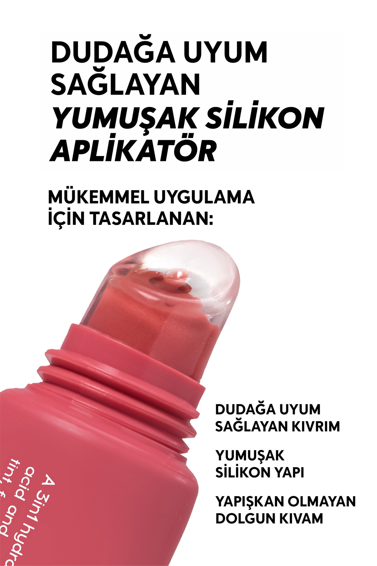 Cream Co. Nemlendirici Parlatıcı 3in1 Lip Balm | Dudak Bakım | Cupcake Rose Gülkurusu Hyaluronik Asit Seramid - Görsel 3