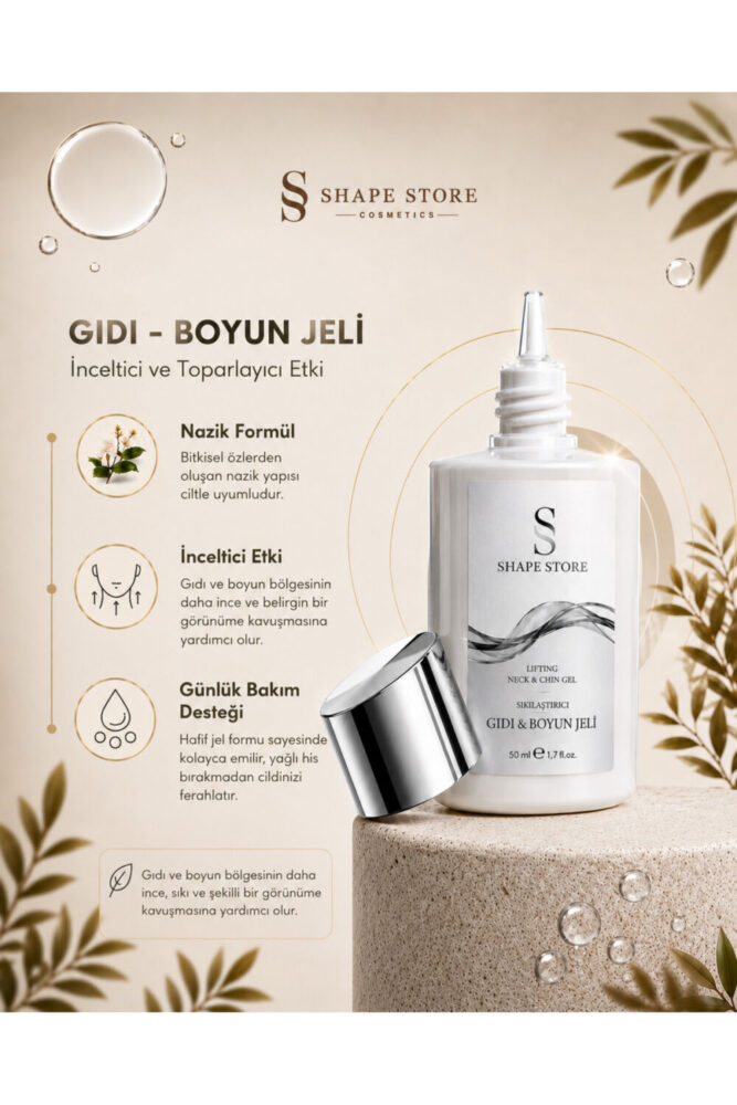 SHAPE STORE Gıdı ve Boyun Toparlayıcı & Sıkılaştırıcı Jel 50 ml V Shape Neck Lift Jawline Belirginleştirici Jel - Görsel 3