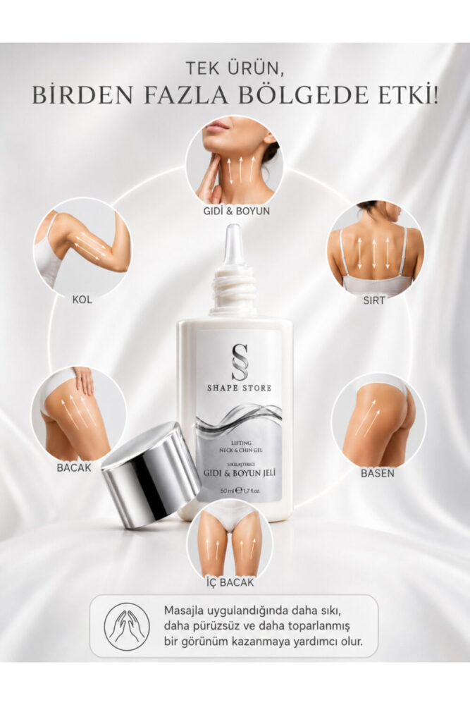 SHAPE STORE Gıdı ve Boyun Toparlayıcı & Sıkılaştırıcı Jel 50 ml V Shape Neck Lift Jawline Belirginleştirici Jel - Görsel 2