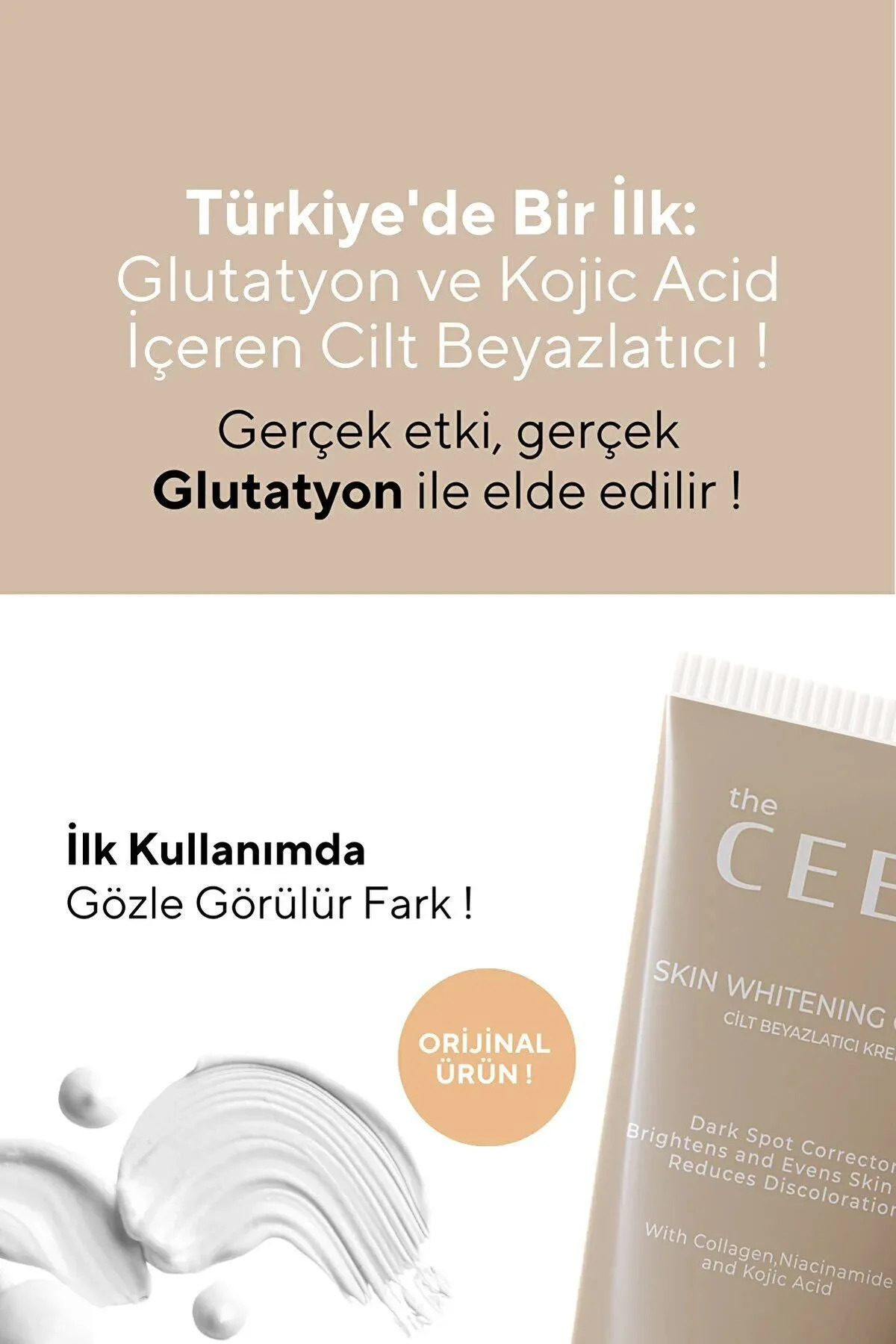The Ceel 2'li Cilt Beyazlatıcı Aydınlatıcı Glutatyonlu Leke Karşıtı Krem Niacinamide & Alpha Arbutin 50 ml - Görsel 3