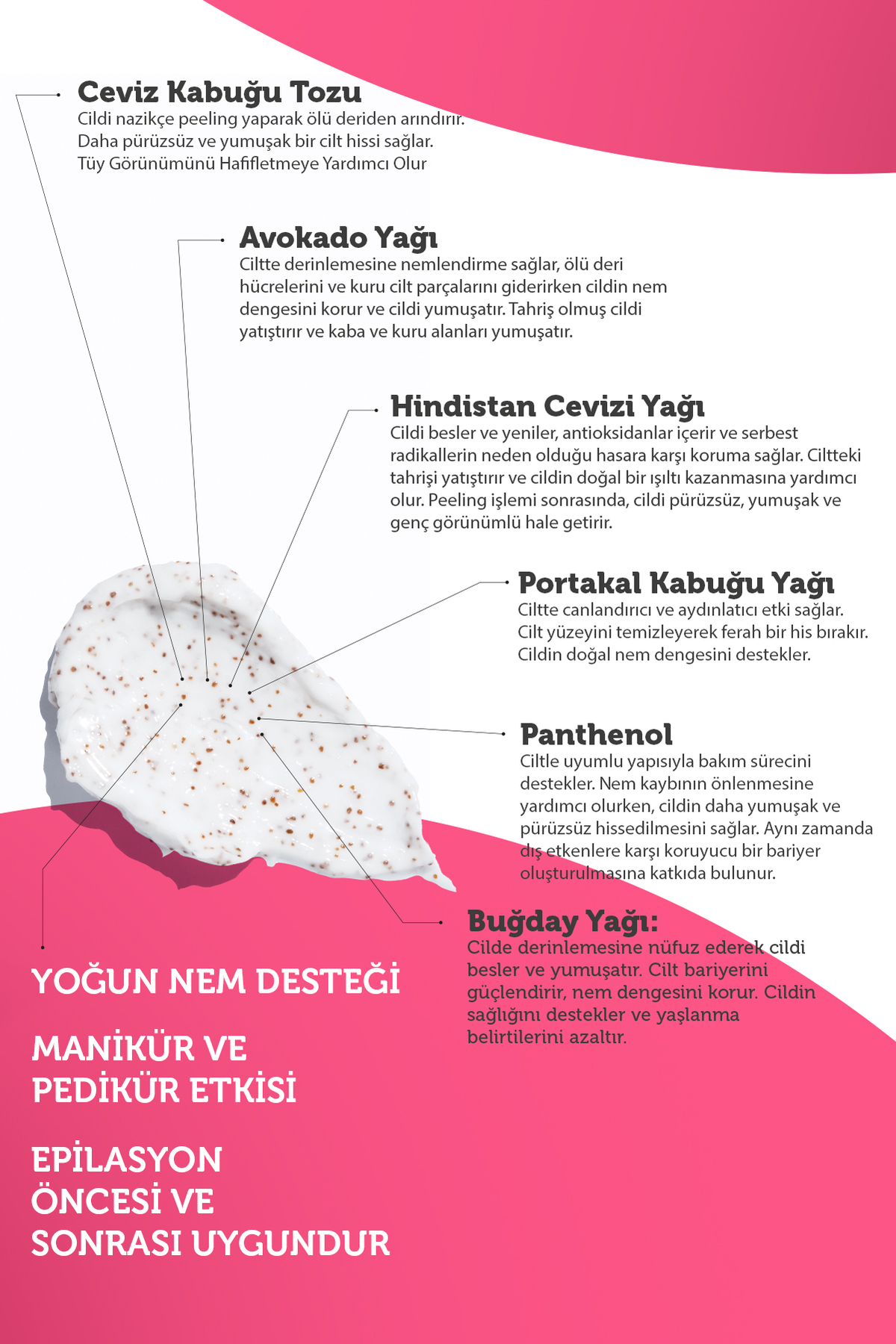 Laventin Tüy Azaltıcı ve -Besleyici Arındırıcı Nemlendirici Anında Batık Karşıtı El-Vücut Peelingi - Görsel 3