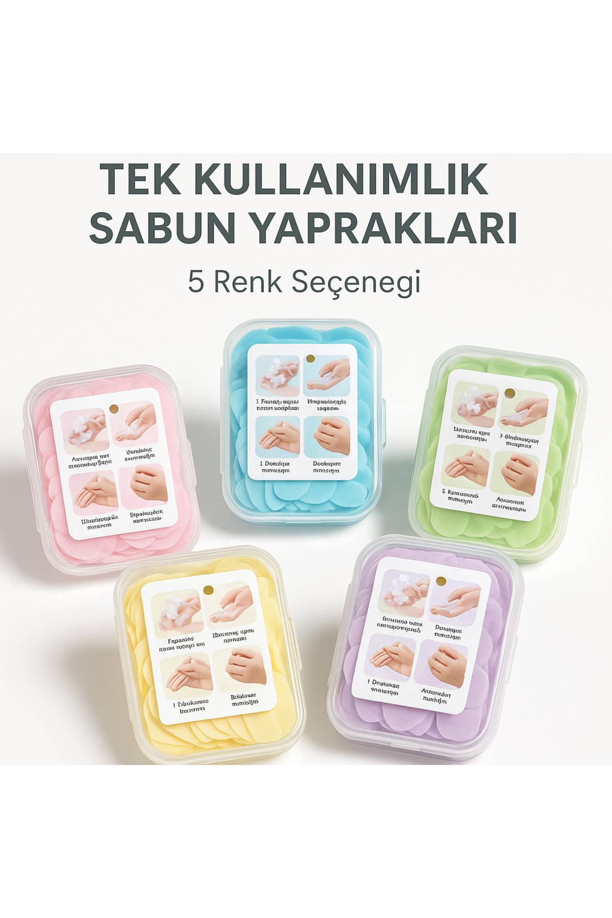 Amentes 100' lü 1 paket lila renk Küçük Çanta boyu yıldız el sabunu renkler farklılık gösterebilir.