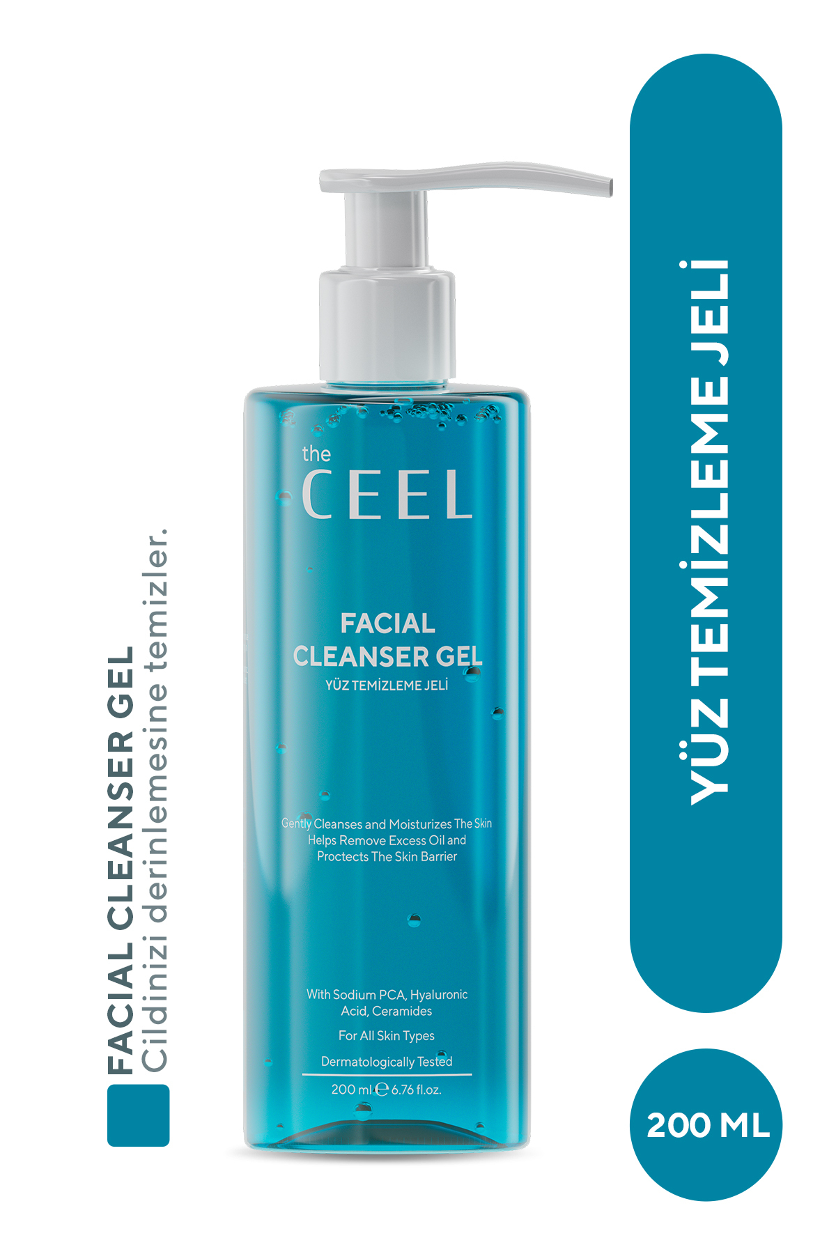 The Ceel Sebum Dengeleyici, AydınlatıcıEtkili Tüm Cilt Tiplerine Uygun Centella Özlü Yüz Yıkama Jeli 200 ml
