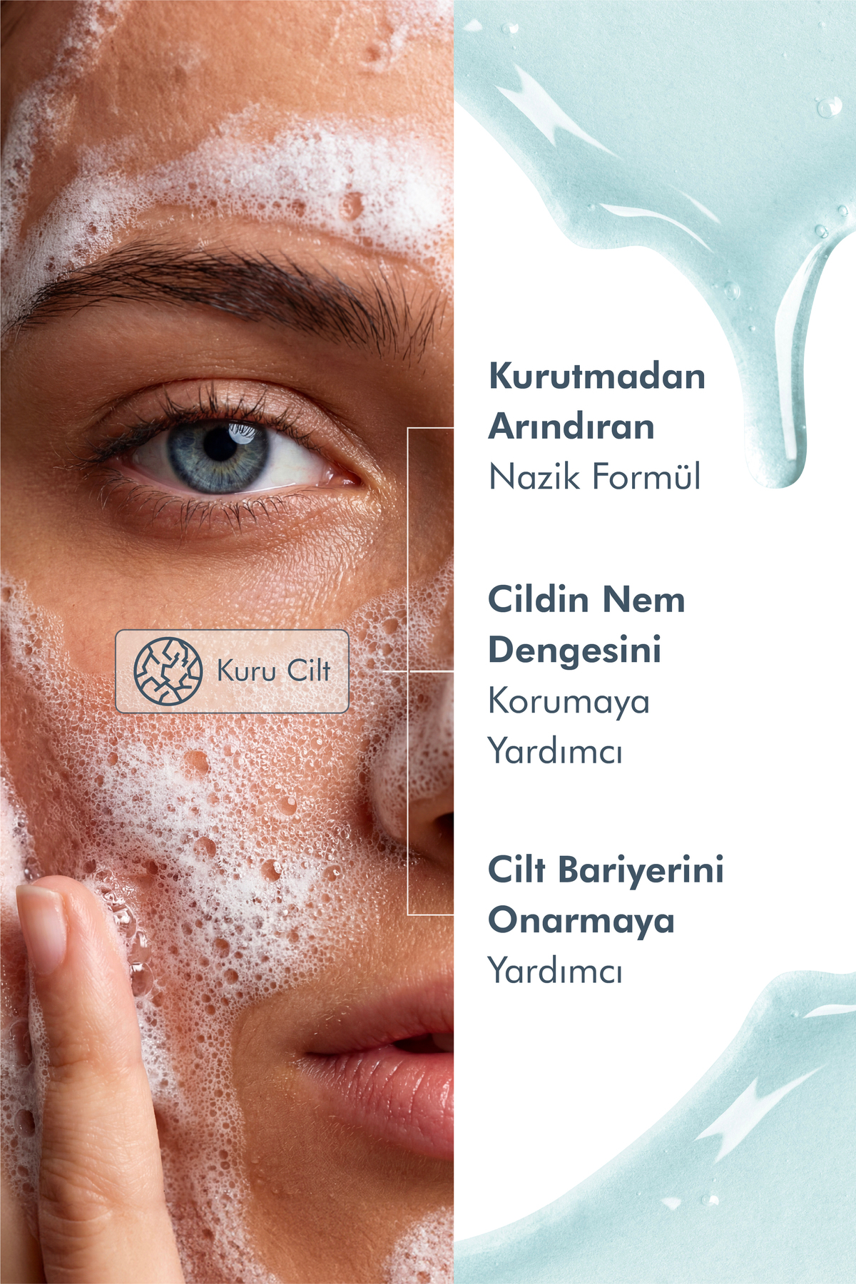 The Purest Solutions Kuru ve Karma Ciltler için Nemlendirici ve Bariyer Onarıcı Temizleme Jeli 200 ml - Görsel 3