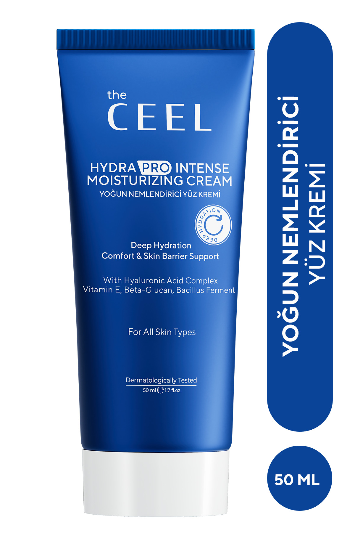 The Ceel Su Bazlı Yoğun Nemlendirici & Bariyer Destekleyici Krem | Hyaluronik Asit Kompleksi, Allantoin 50 ml