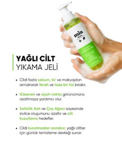 mia klinika Yağlı Akneli, Sivilceli Ve Kusurlu Ciltler İçin Yüz Yıkama Jeli - Görsel 3
