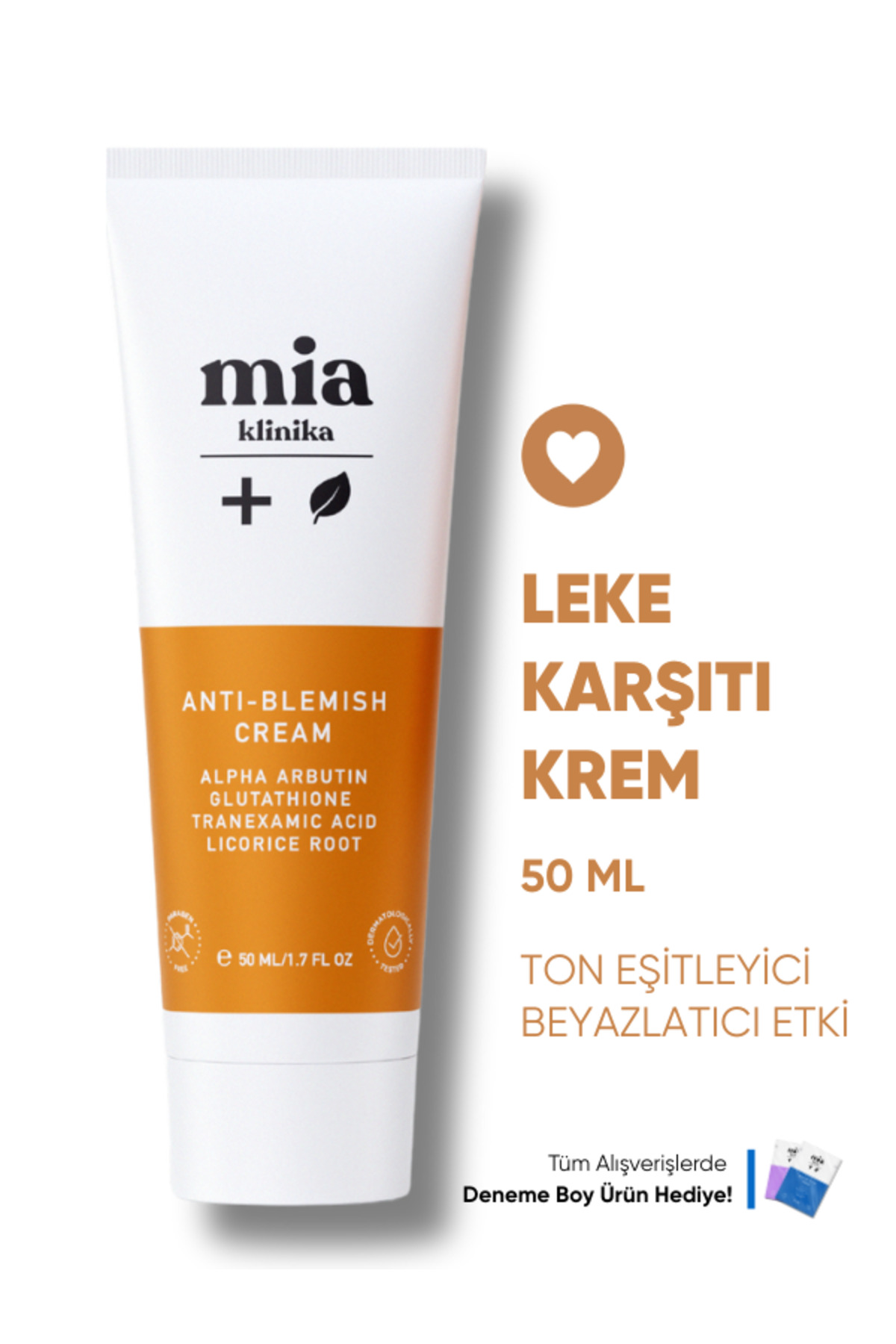 mia klinika Cilt Beyazlatıcı, Ton Eşitlemeye Yardımcı Leke Kremi