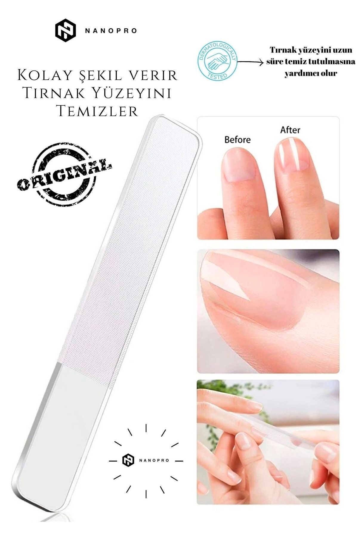Nanopro Tırnak Törpüleme Aleti Cam Malzeme Parlatma Manikür & Pedikür Zseries