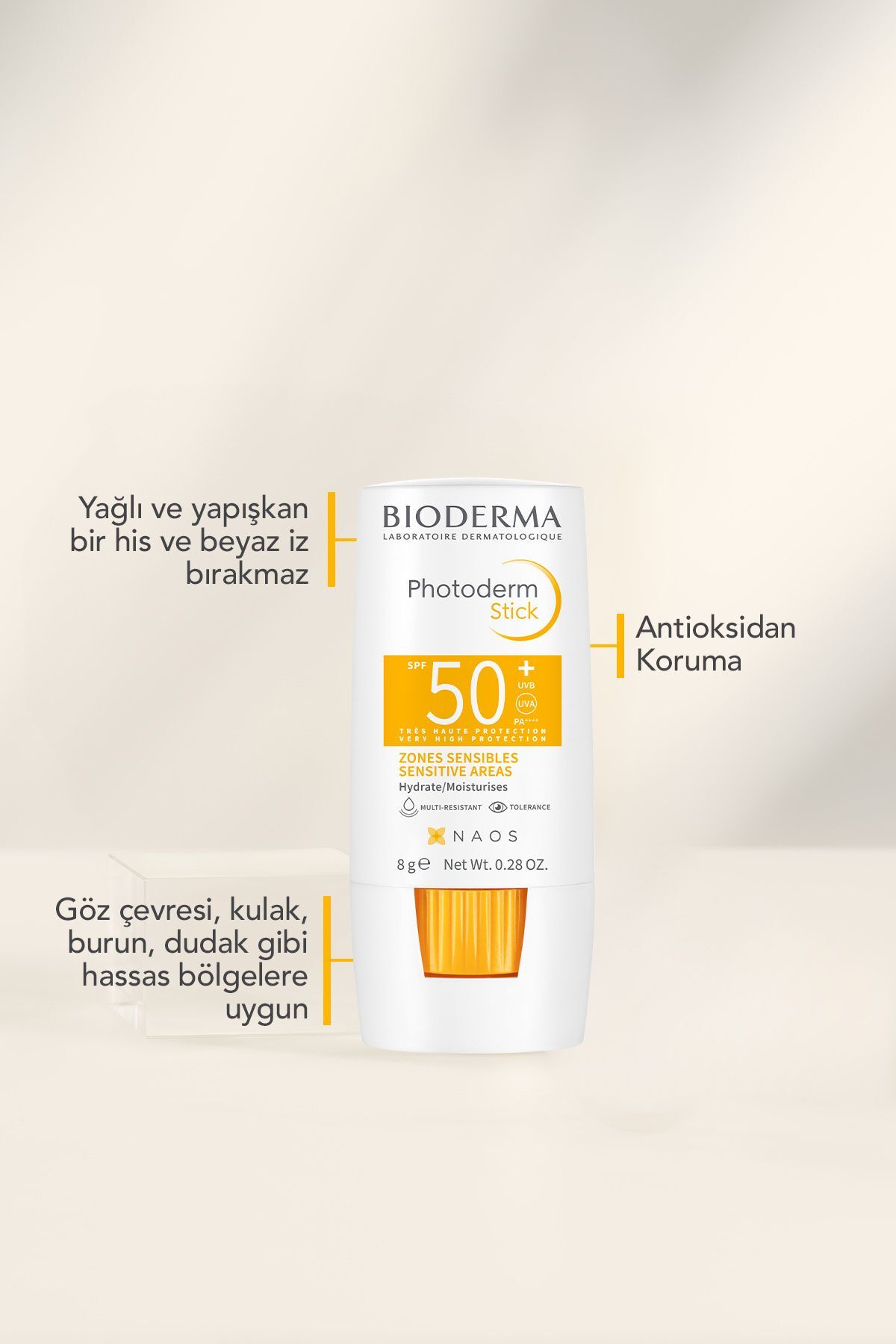 Bioderma Photoderm Stick SPF50+ Hassas&Tüm Ciltler İçin Çok Yüksek Korumalı Stick Güneş Kremi 8 gr - Görsel 3
