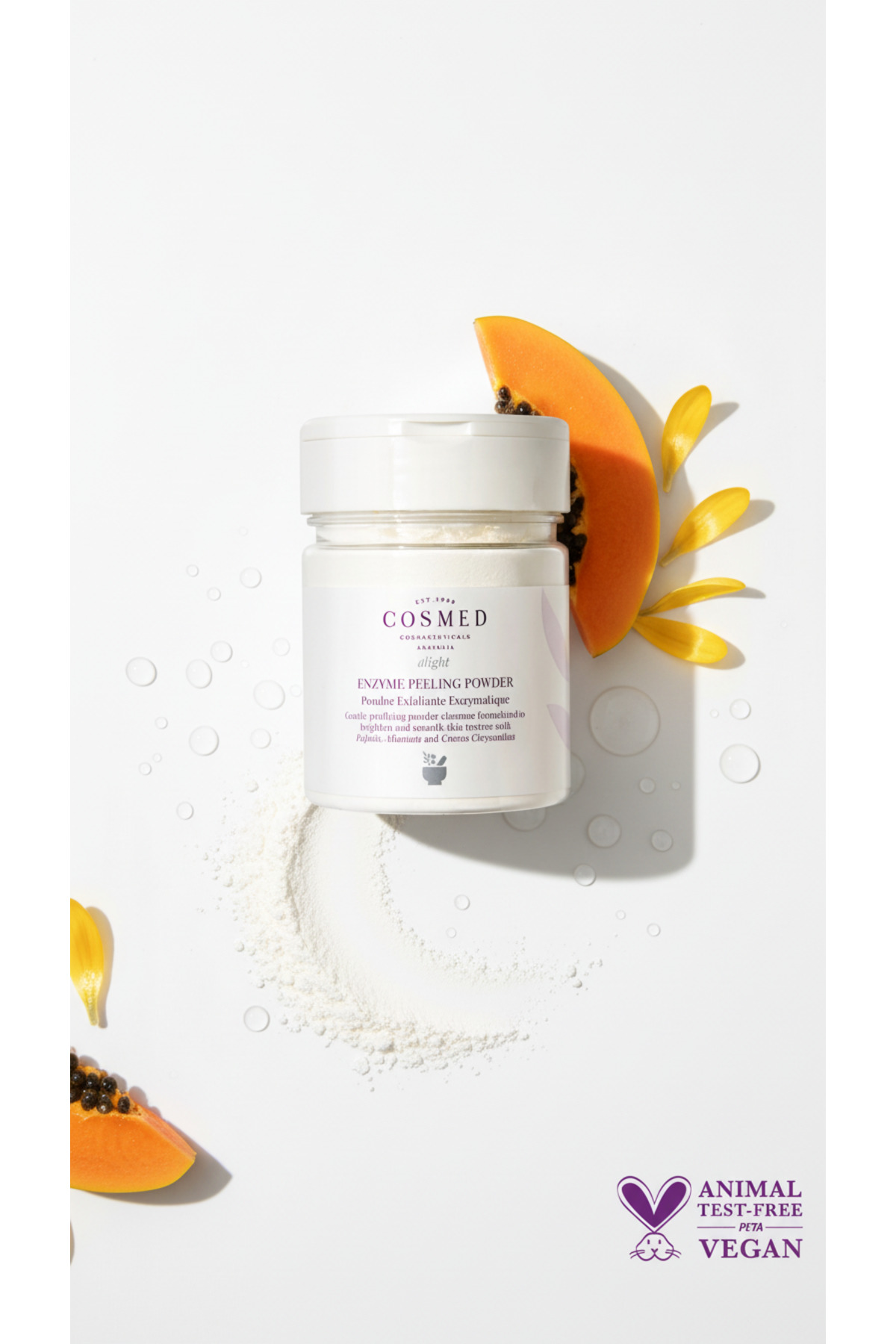 COSMED Arındırıcı ve Aydınlatıcı Toz Temizleyici/ Alight ENZYME PEELING POWDER 75GR - Görsel 3