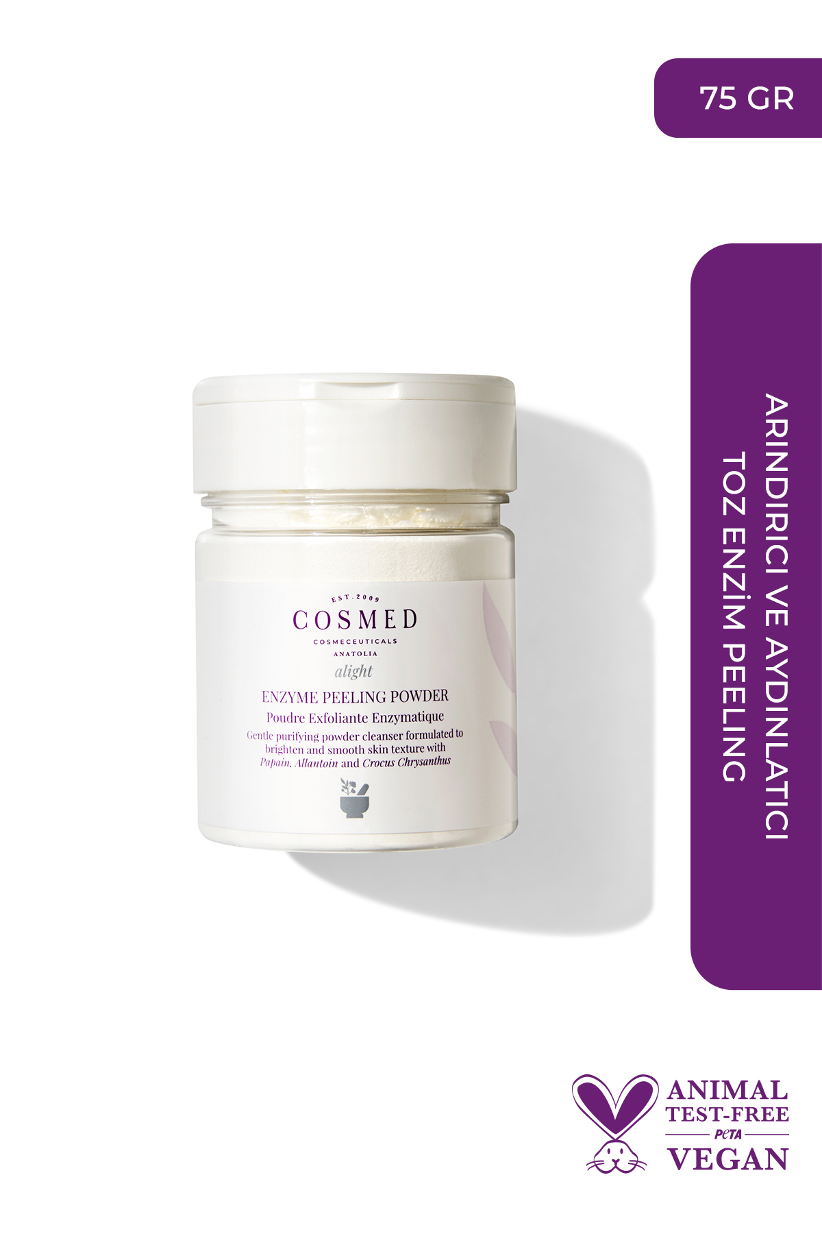 COSMED Arındırıcı ve Aydınlatıcı Toz Temizleyici/ Alight ENZYME PEELING POWDER 75GR
