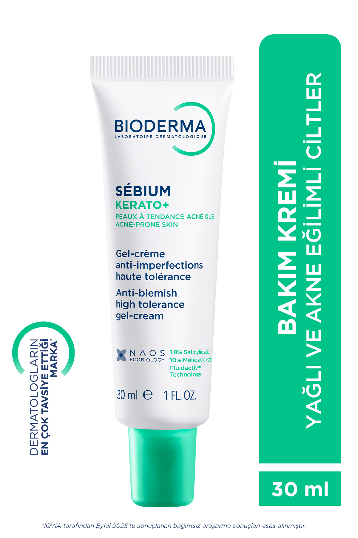 Bioderma Sebium Kerato+ Salisilik Asit İçeren Sivilce Akne Lekesi Siyah Nokta Karşıtı Nemlendirici Krem 30ml