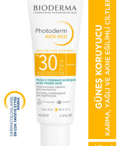 Bioderma Photoderm AKN Mat SPF30 Yağlı Akne Eğilimli Ciltler Sivilce Karşıtı Güneş Kremi 40 ML