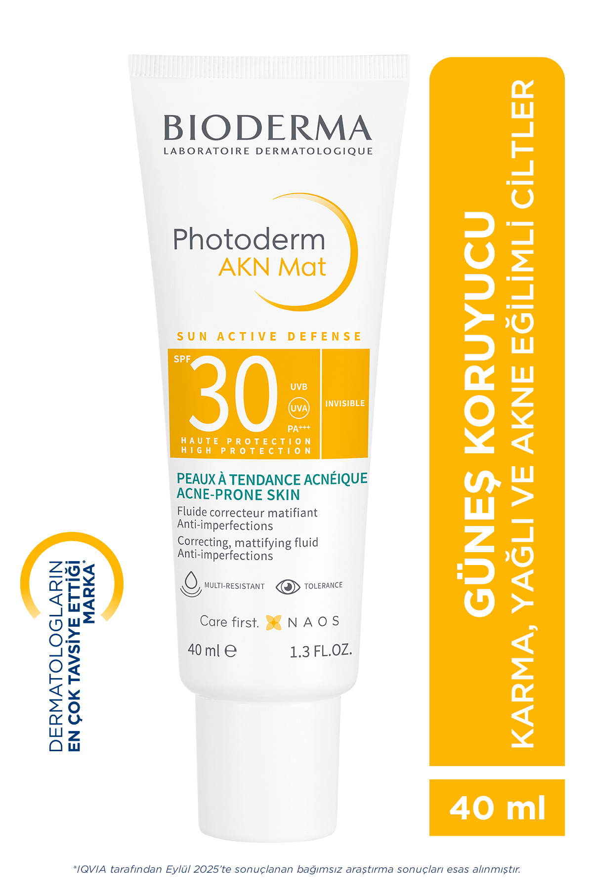 Bioderma Photoderm AKN Mat SPF30 Yağlı Akne Eğilimli Ciltler Sivilce Karşıtı Güneş Kremi 40 ML
