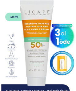 Licape Yağlı Ciltler İçin Aloe Vera Özlü Yüksek Korumalı +50 Faktör Güneş Kremi 40ml