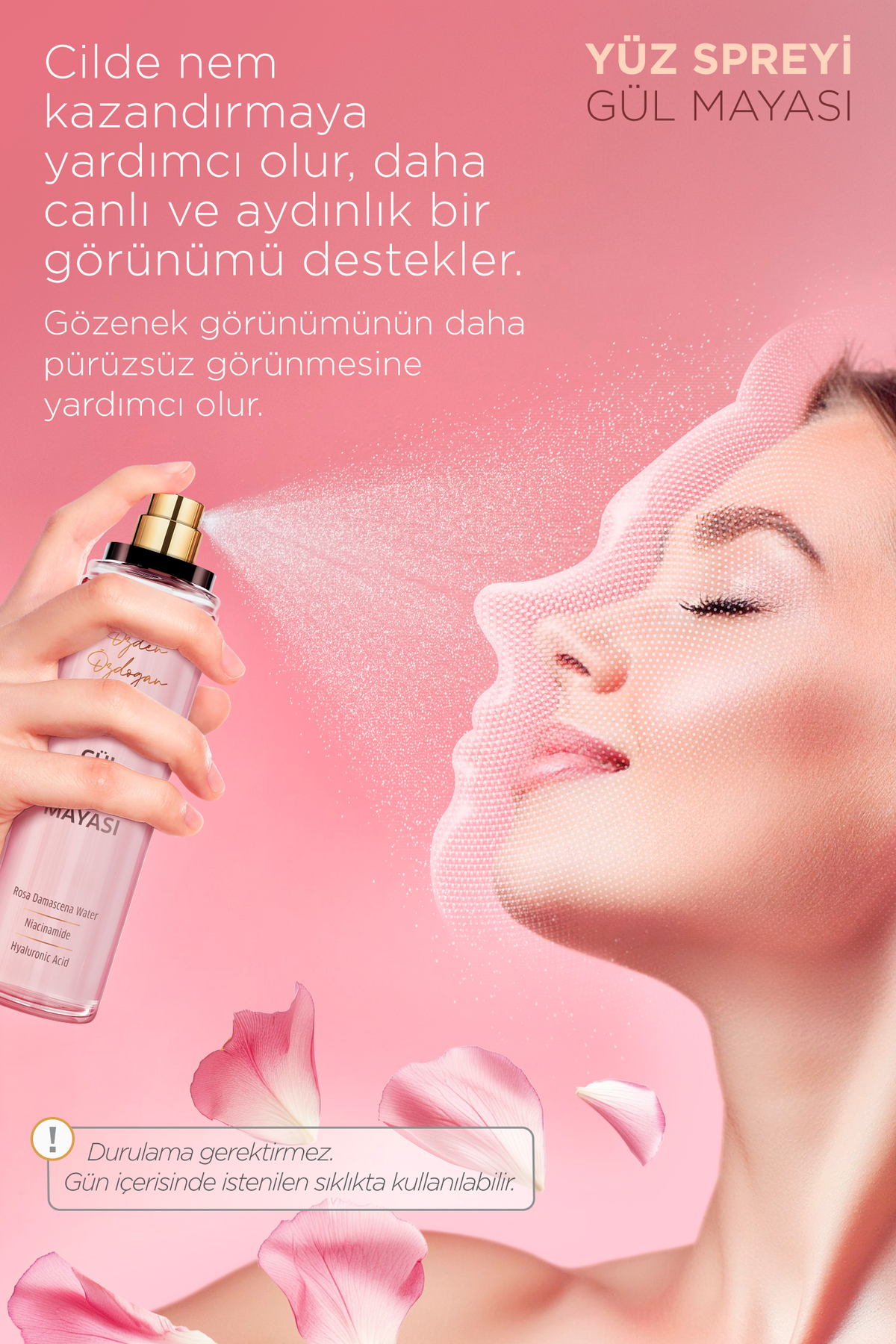 ÖZDEN ÖZDOĞAN Gül Mayası Aydınlatıcı ve Gözenek Sıkılaştırıcı Tonik 200 ml. - Görsel 3
