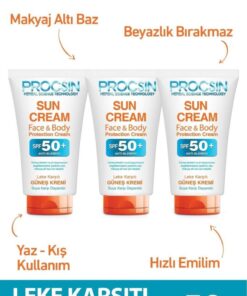 PROCSIN Güneş Kremi (50 ML * 3 ADET) Fırsat Paketi