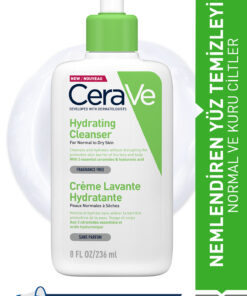 CeraVe Normal ve Kuruya Dönük Ciltler için Seramid & Hyalüronik Asit İçeren Nemlendiren Temizleyici 236ml