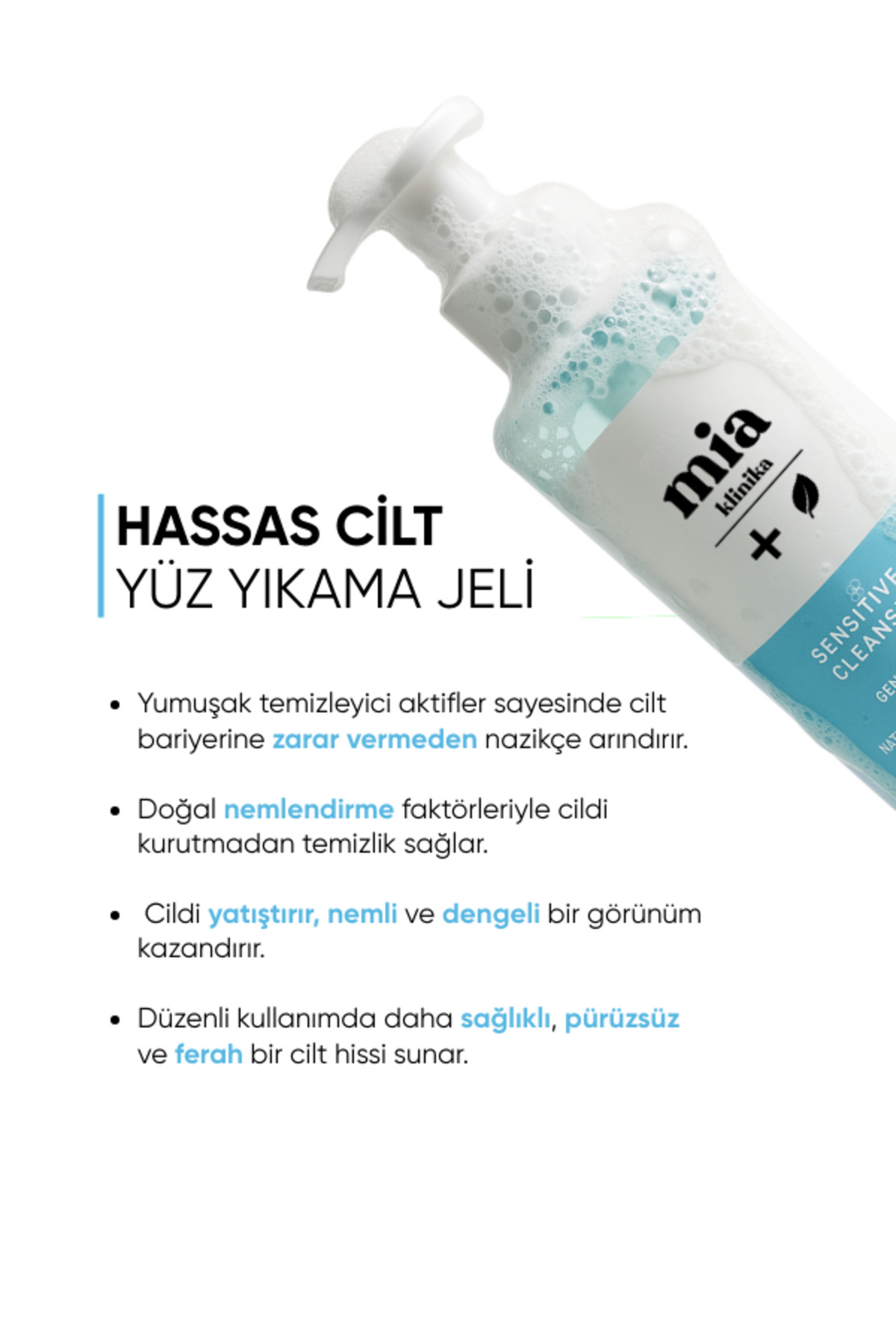 mia klinika Hassas ve Kuru Ciltler İçin Yüz Yıkama Jeli - Görsel 3