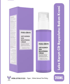 Maru.Derm Leke Karşıtı Cilt Beyazlatıcı Yüz Bakım Kremi 200 ML
