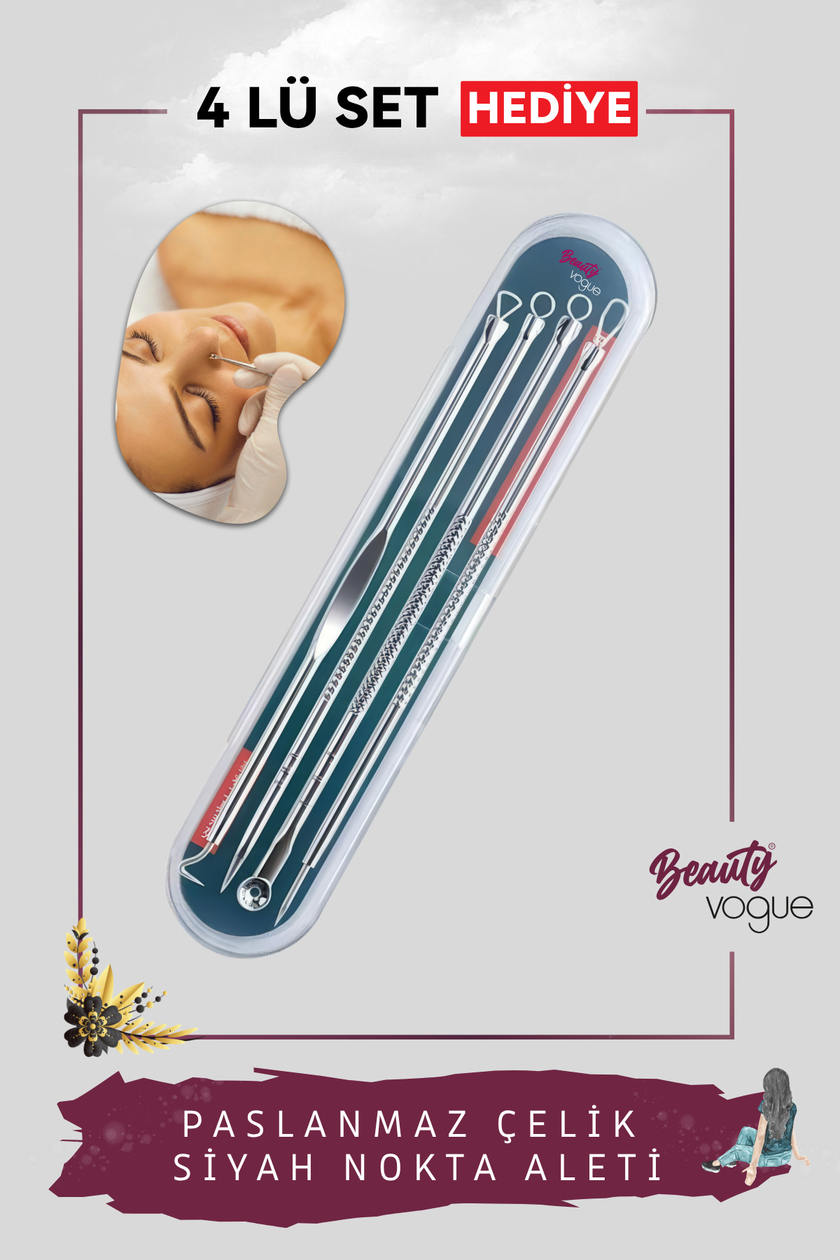 Beauty Vogue Vakumlu Siyah Nokta-akne-sivilce-clean Yüz-cilt Temizleme Bakım Cihazı-aleti Vakum Şarjlı - Görsel 3