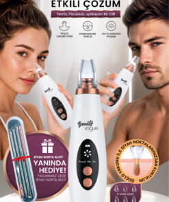 Beauty Vogue Vakumlu Siyah Nokta-akne-sivilce-clean Yüz-cilt Temizleme Bakım Cihazı-aleti Vakum Şarjlı