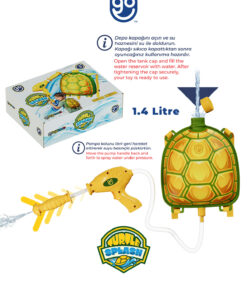 Go Toys Turtle Splash Su Çantası 1400ML - Su Tabancası Çantalı Oyuncak - Görsel 3