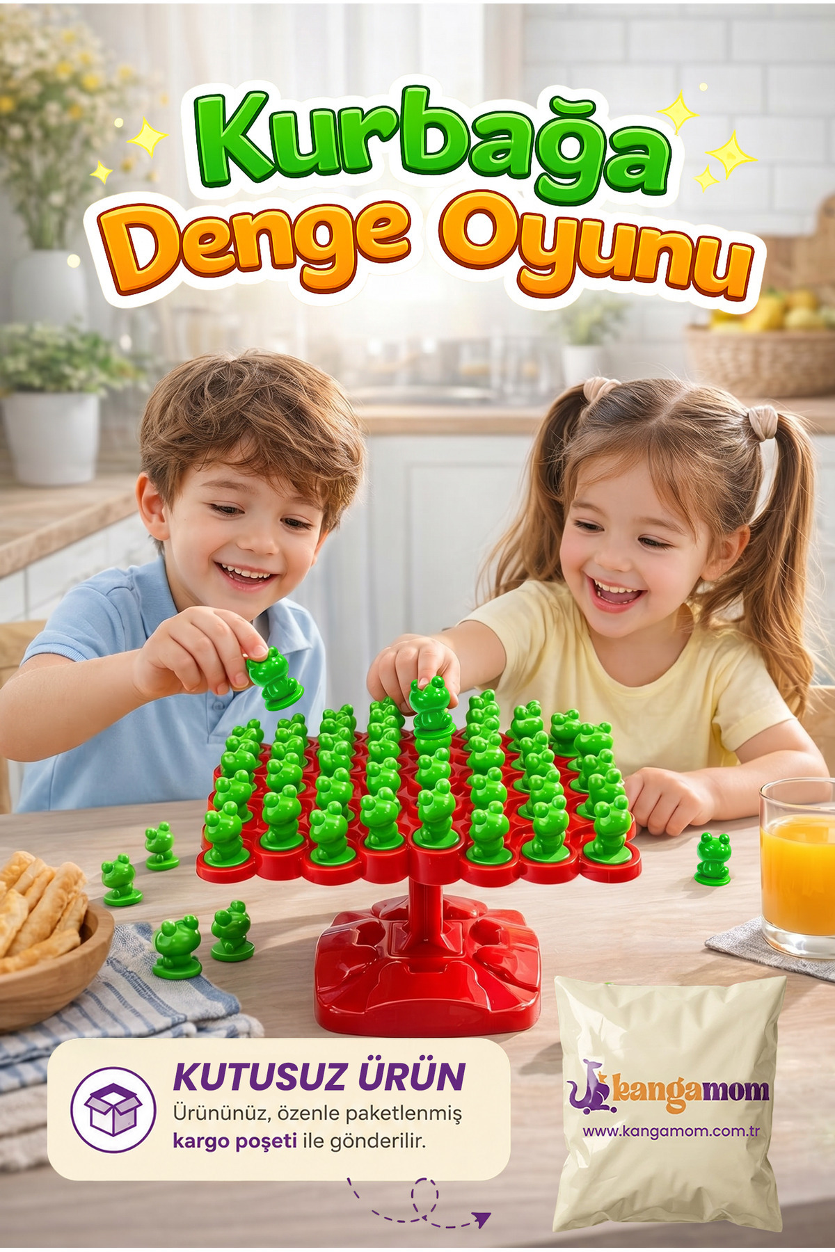 M&H Frogg Denge Oyunu - Eğitici ve Öğretici 2 Kişilik Eğlenceli Oyun