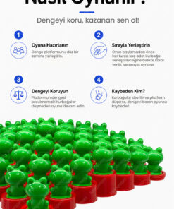 Alternative view of M&H Frogg Denge Oyunu - Eğitici ve Öğretici 2 Kişilik Eğlenceli Oyun