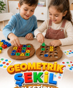 M&H 42 Parça Ayıcık Geometrik Şekil Eşleştirme Oyunu - 16 Görevli Eğitici ve Öğretici Zeka Oyunu